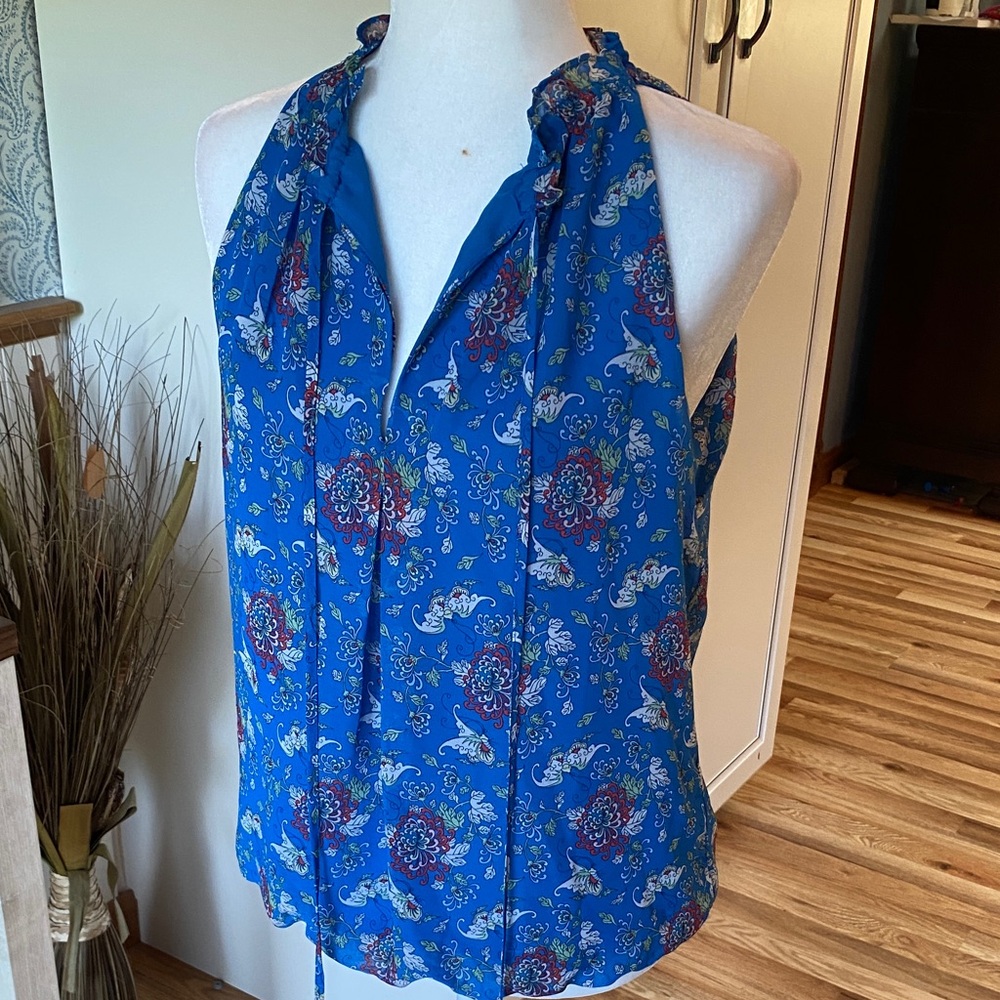 Blue Floral Women's Top